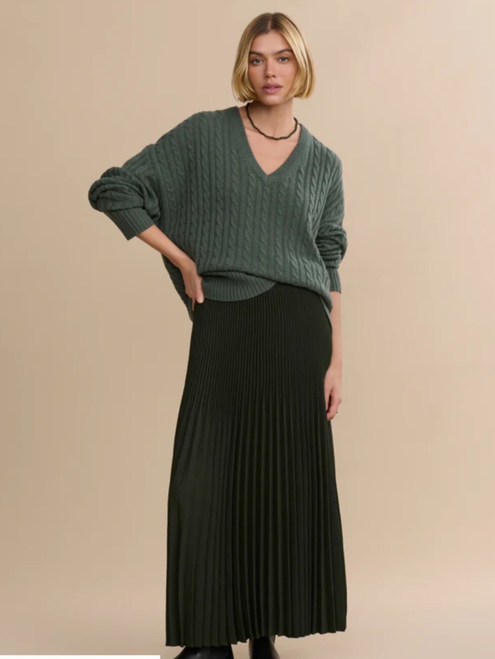 Jenni Kayne Pleated Skirt - Forest